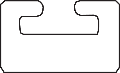 Guía deslizante de repuesto negra GARLAND - UHMW - Perfil 02 - Longitud 45.25" - Kawasaki 02-4525-1-01-01 