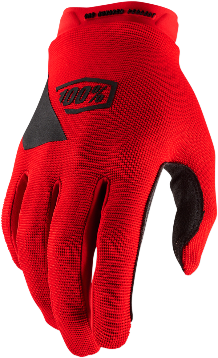 100% Youth Ridecamp Gloves - Red - Medium 10012-00005