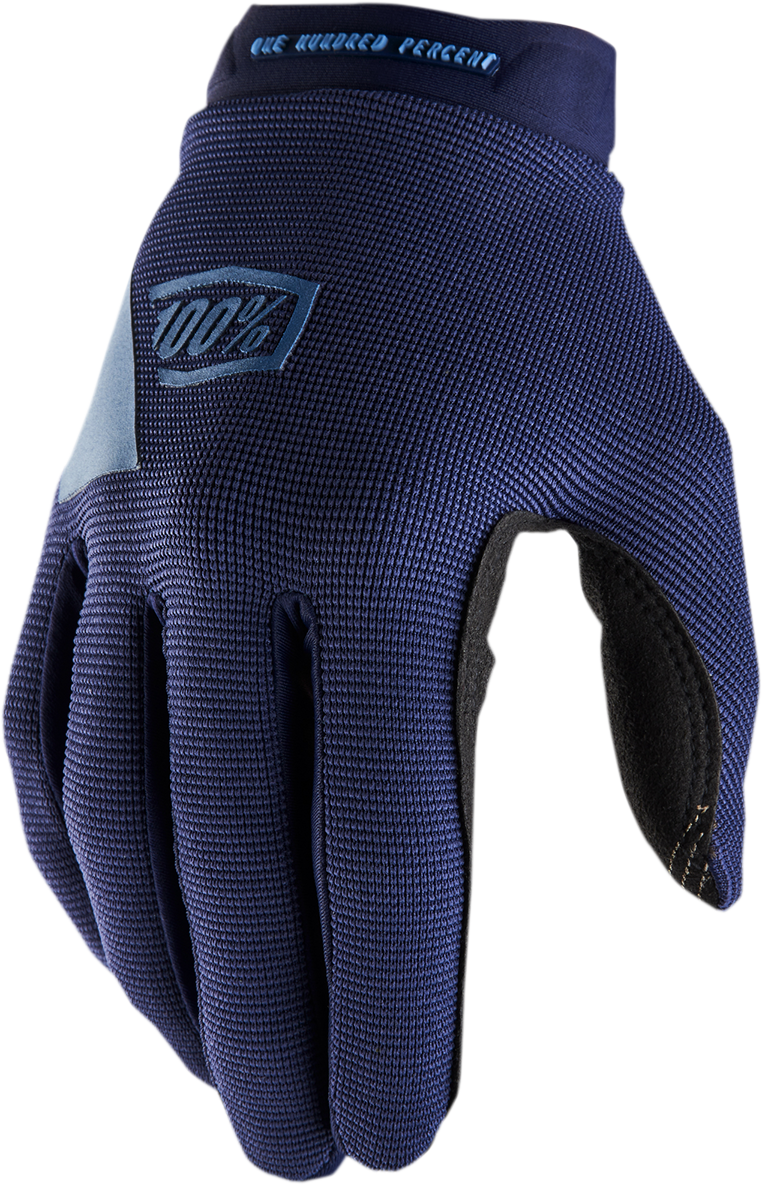 100% Ridecamp-Handschuhe für Damen – Marineblau/Schiefergrau – Medium 10013-00017