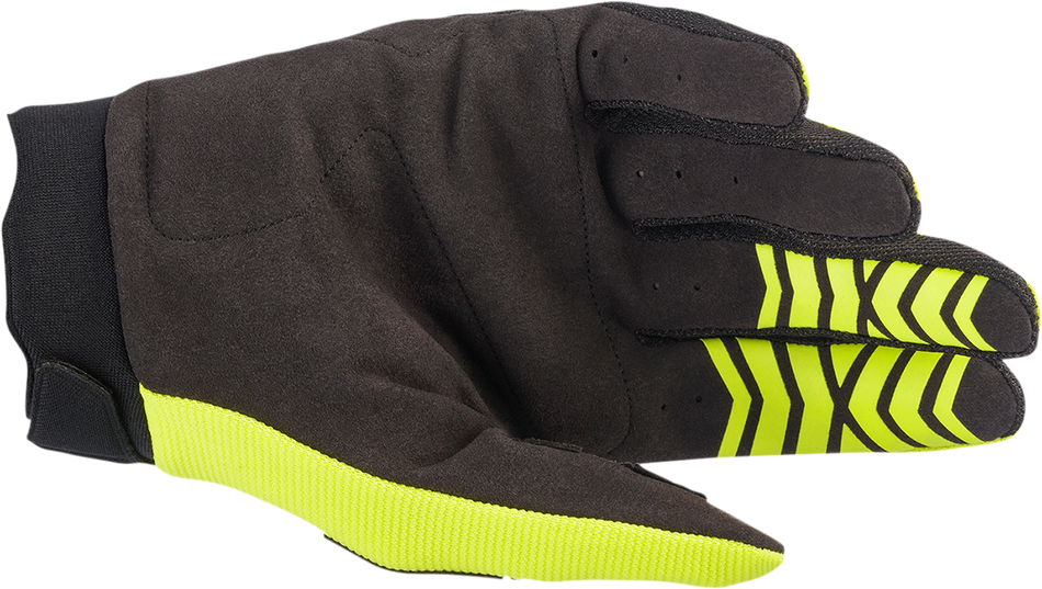 ALPINESTARS Full Bore Gloves - Fluo Yellow/Black - Large 3563622-551-L