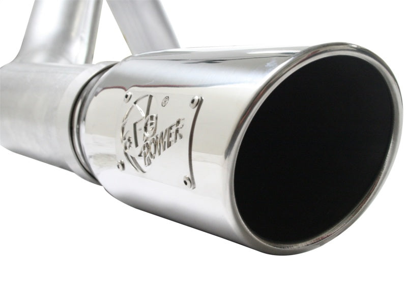 aFe Atlas Exhaust 4in Aluminized Cat-Back w/ 304 SS Polished Tip 11-13 Ford F-150 EcoBoost V6 3.5L 49-03041-P