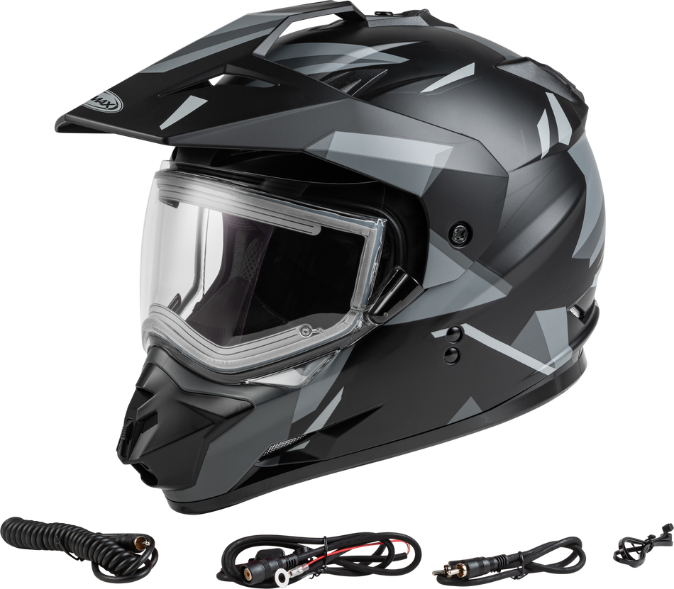 GMAX Gm-11s Ripcord Snow Helmet W/Elec Shield Matte Blk/Gry Md A4113075