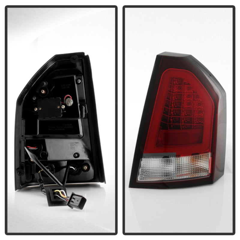 Spyder Chrysler 300C 08-10 V2 Light Bar LED Tail Lights - Red Clear ALT-YD-C308V2-LED-RC 5083395