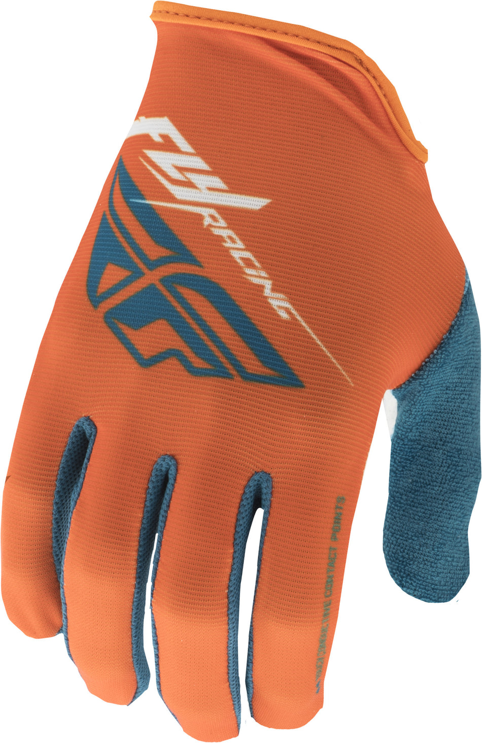 FLY RACING Media Gloves Orange/Teal/White Sz 08 350-09808