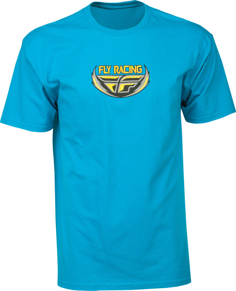 FLY RACING Stacked Tee Turquoise X 352-0639X