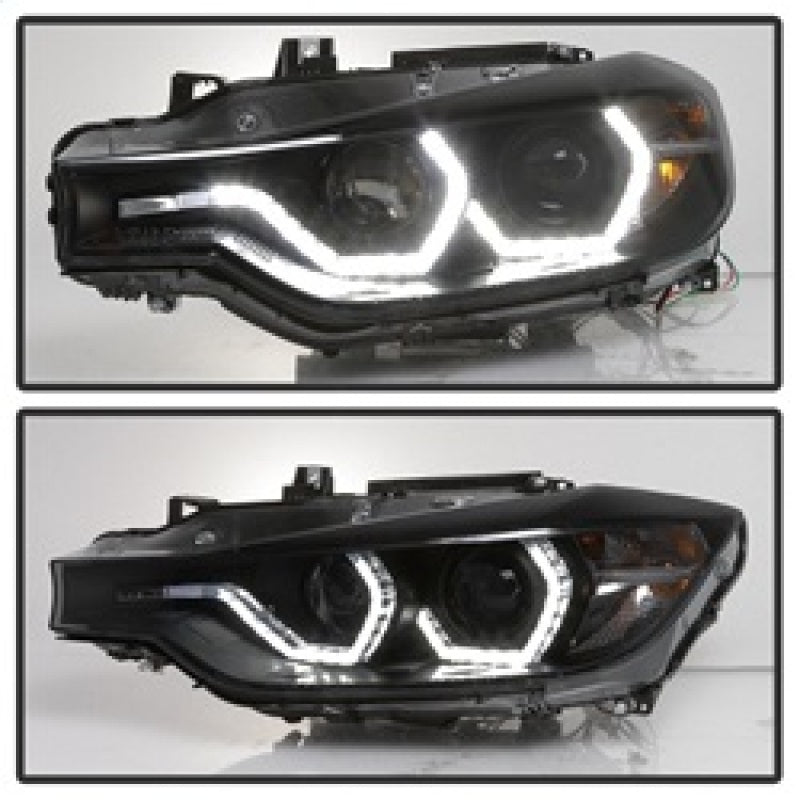 Spyder 12-14 BMW F30 3 Series 4DR Projector Headlights - LED DRL - Blk Smoke PRO-YD-BMWF3012-DRL-BSM 5085047