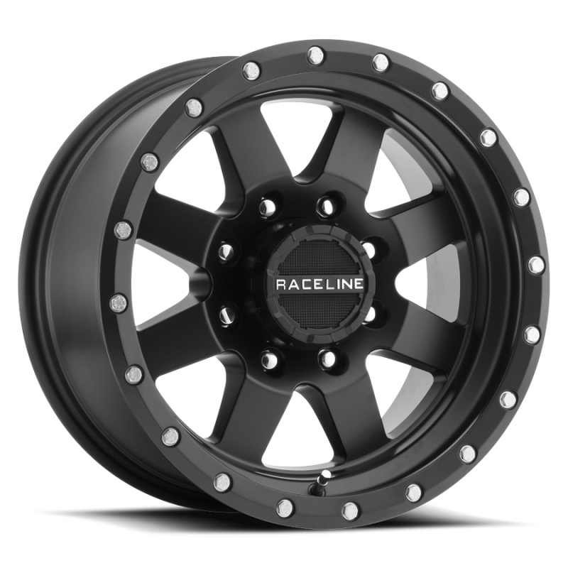 Raceline 935B Defender 16x8in / 6x139.7 BP / 0mm Offset / 107.95mm Bore - Satin Black Wheel 935B-68060-00