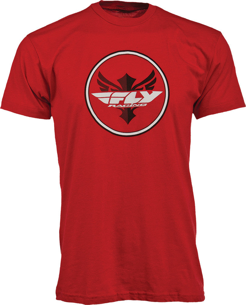 FLY RACING Circle Tee Red M 352-0422M