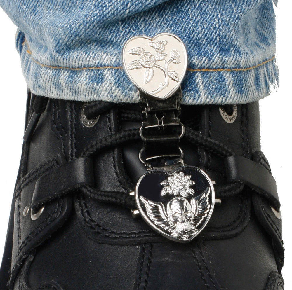 RYDER CLIPS Laced Boot Type (Heart/Skull Chrome) HSLC-FC