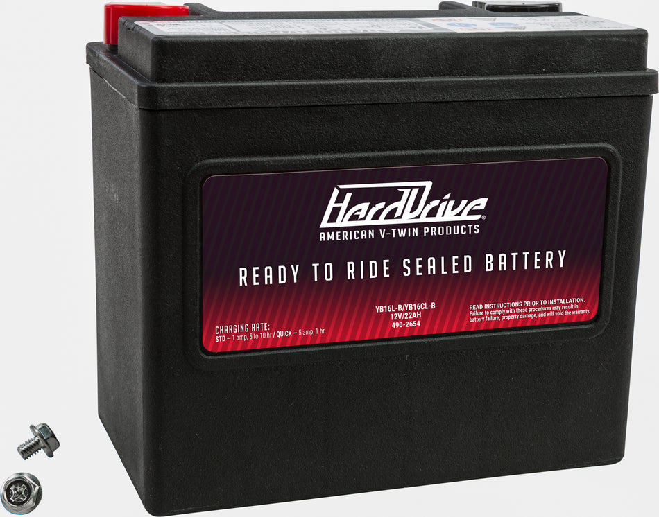 HARDDRIVE Battery Yb16l-B/Cl-B 325cca Factory Activated Sealed Agm HVT16L