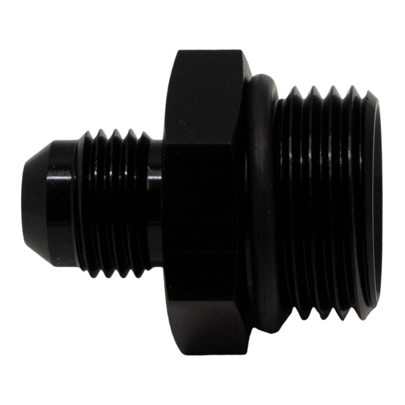 DeatschWerks 10AN ORB Male to 6AN Male Flare Adapter (Incl O-Ring) - Anodized Matte Black 6-02-0407-B