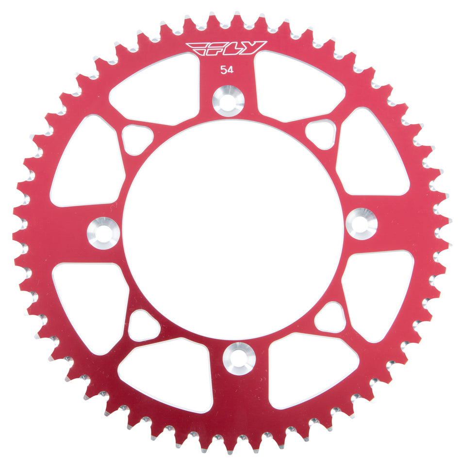 FLY RACING Rear Sprocket Aluminum 54t-420 Red Hon OLD 201-54 RED