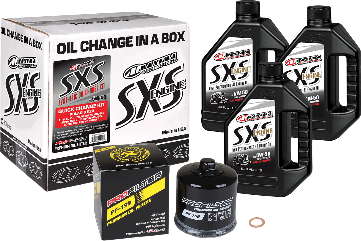 MAXIMASxs Quick Change Kit 5w-50 With Black Oil Filter90-189013-TXP