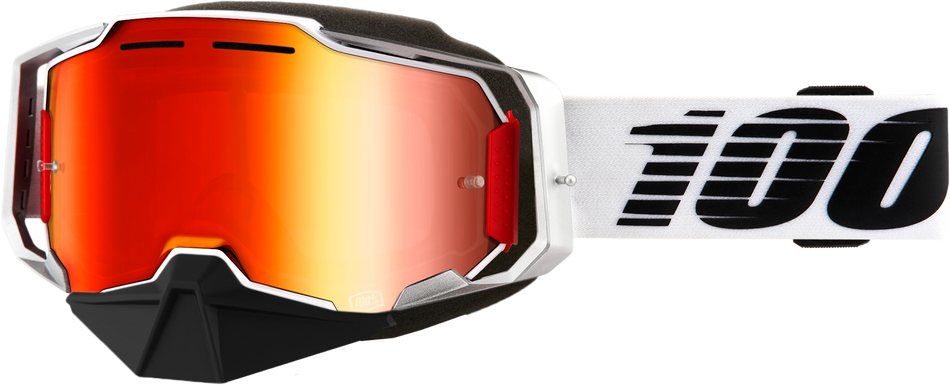 100% Armega Snowmobile Goggle Lightsaber Mirror Red Lens 50008-00002