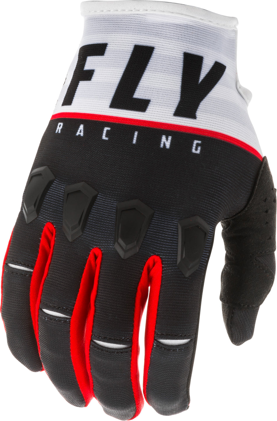 FLY RACING Kinetic K120 Gloves Black/White/Red Sz 04 373-41304