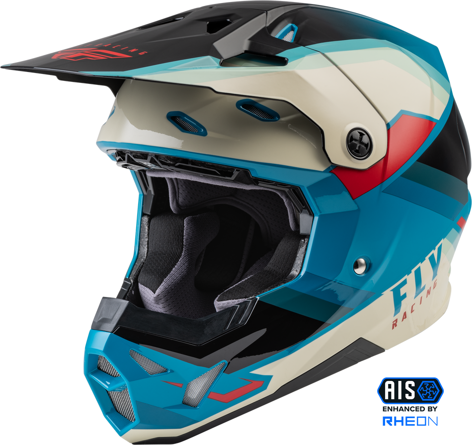 FLY RACING Formula Cp Rush Helmet Black/Stone/Dark Teal Xl 73-0022X