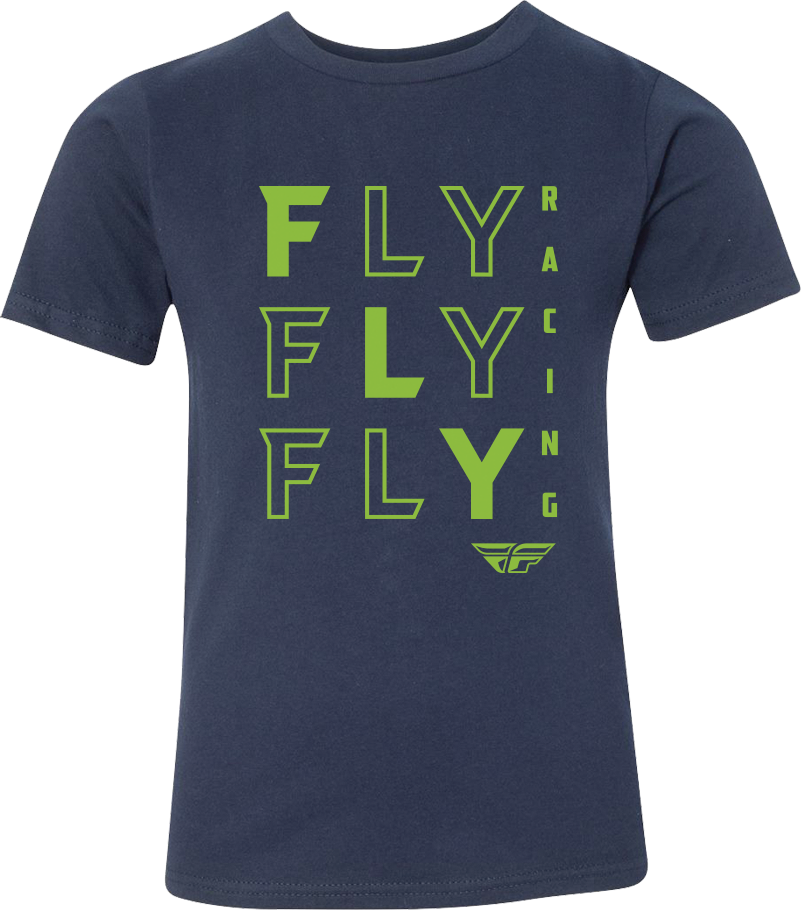 FLY RACING Youth Fly Tic Tac Toe Tee Navy Yl 356-0172YL