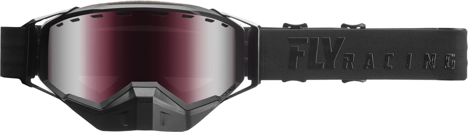 FLY RACING Zone Snow Goggle Black W/Silver Mirror Rose Lens FLB-037