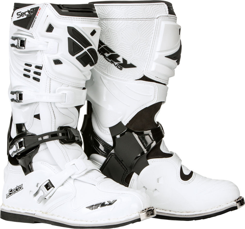 FLY RACING Sector Boots White Sz 7 363-57407