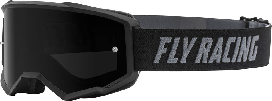 FLY RACING Zone Youth Goggle Black W/Dark Smoke Lens W/Post FLC-033