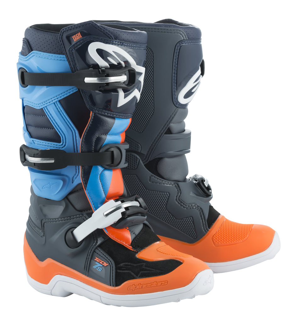 ALPINESTARS Tech 7s Magneto Le Boots Anthracite/Orange Sz 05 2015017-1447-05