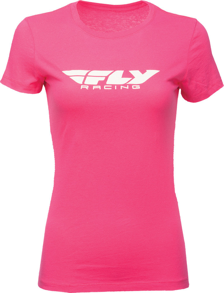 FLY RACING Women's Fly Corporate Tee Raspberry 2x 356-03782X