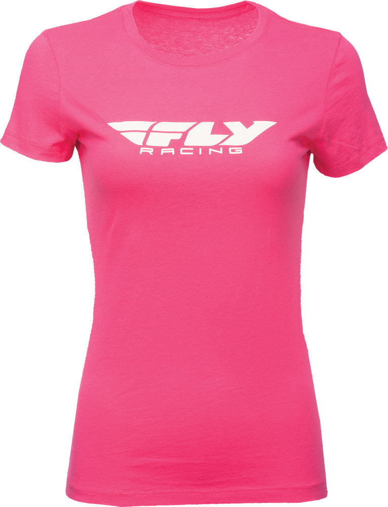 FLY RACING Women's Fly Corporate Tee Raspberry Sm 356-0378S