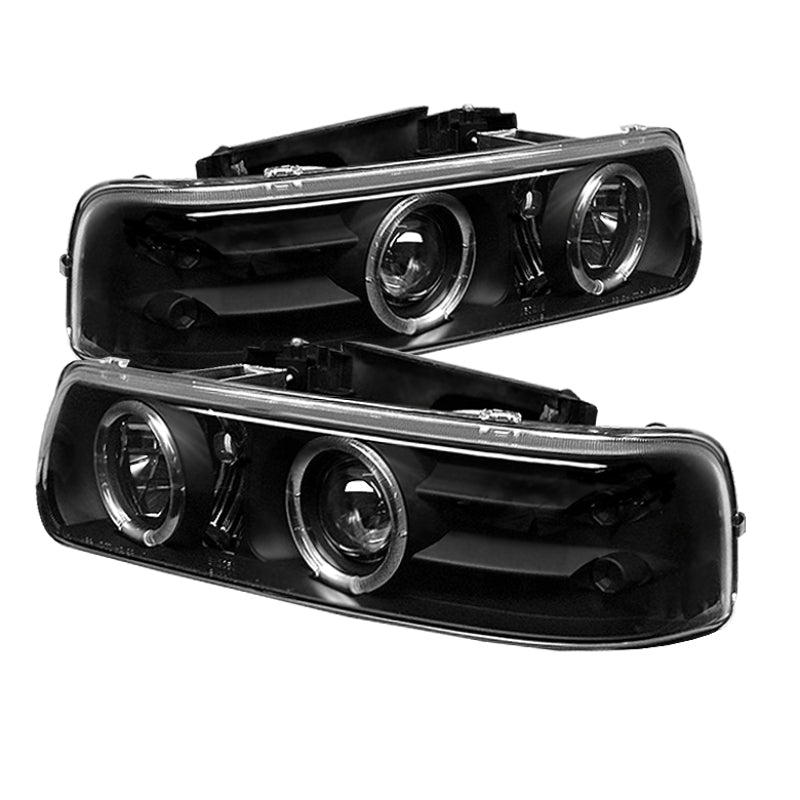 Spyder Chevy Silverado 1500/2500 99-02 Projector Headlights LED Halo LED Black PRO-YD-CS99-HL-BK 5009593