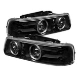 Spyder Chevy Silverado 1500/2500 99-02 Projector Headlights LED Halo LED Black PRO-YD-CS99-HL-BK 5009593