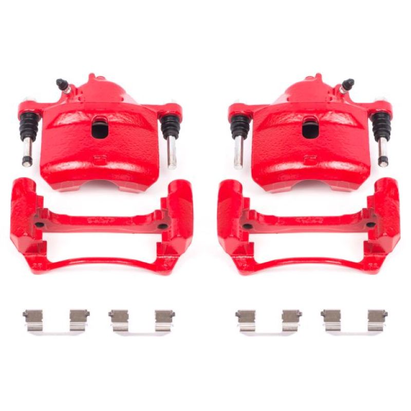 Power Stop 98-02 Honda Accord Front Red Calipers w/Brackets - Pair S2090