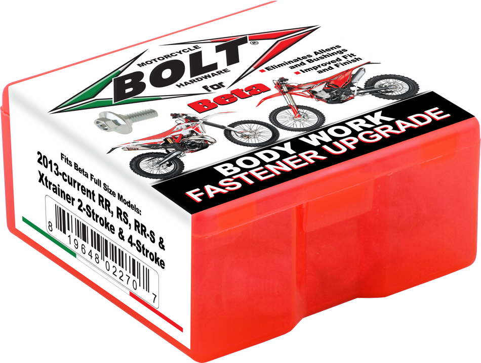 BOLT Full Plastic Fastener Kit Beta Rr/Rr-S/Rs/Xtrainer BET-1300124