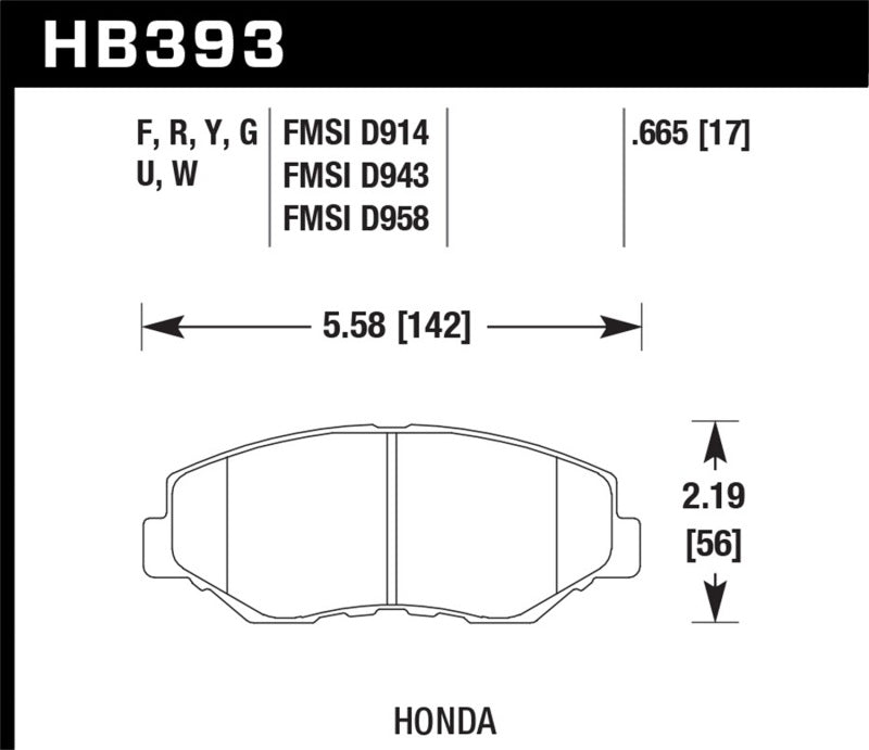 Hawk LTS Street Brake Pads KHB393Y.665