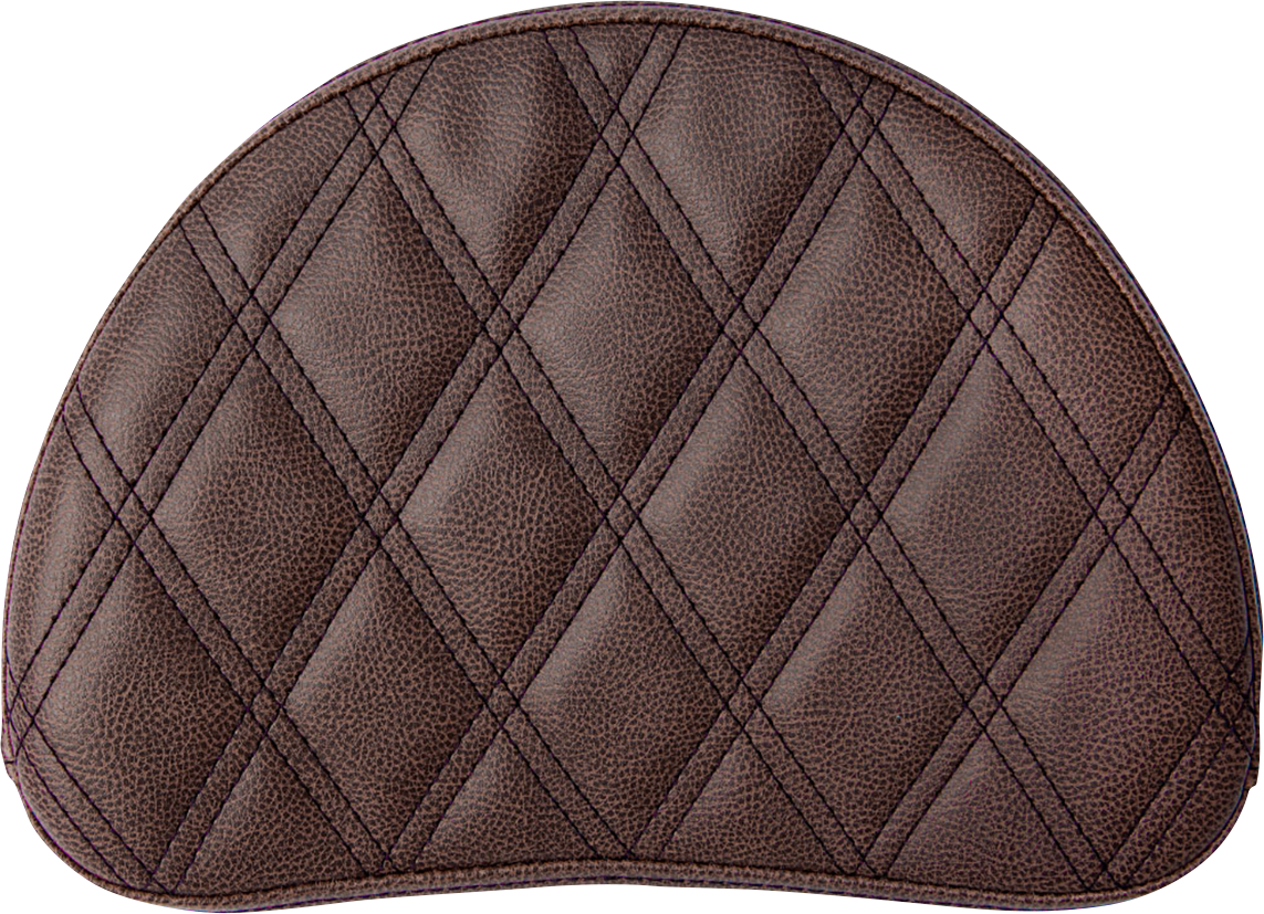 SADDLEMEN Sissy Bar Pad - Lattice Stitched - Brown 51345