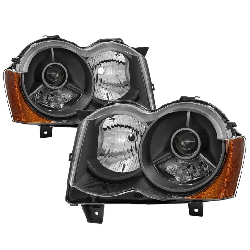 xTune Jeep Grand Cherokee 08-10 OEM Style Projector Headlights - Black PRO-JH-JGC08-AM-BK 9036118