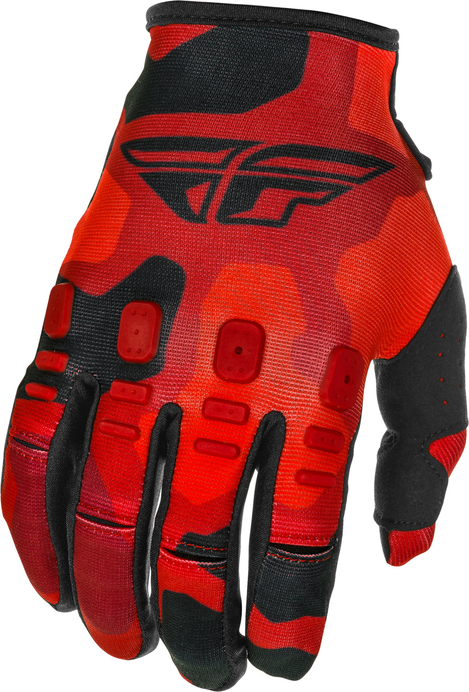 FLY RACING Youth Kinetic K221 Gloves Red/Black Sz 04 374-51204