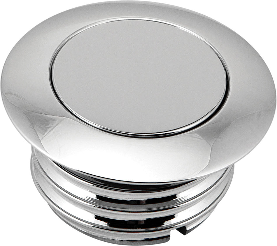 HARDDRIVE Gas Cap Pop-Up Screw-In Smooth Vented Chrome 03-0329-A
