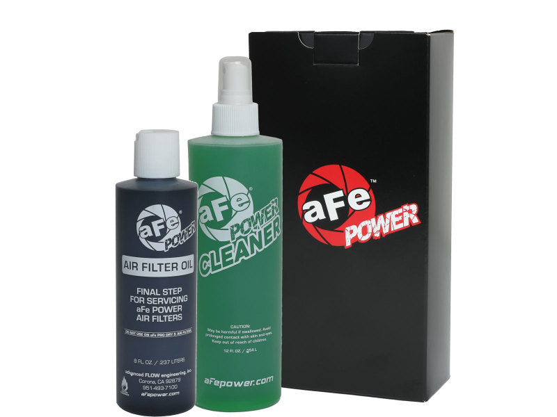 aFe Air Filter Restore Kit (8oz Squeeze Oil & 12oz Spray Cleaner) - Black 90-51401B