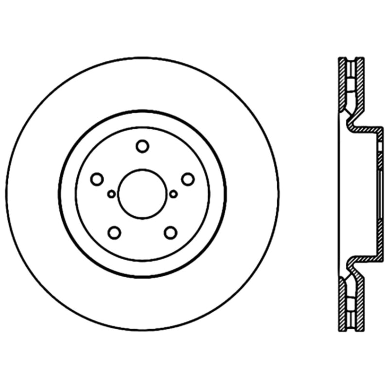 Stoptech 05-07 Subaru Impreza WRX Sti Front High Carbon CRYO-STOP Rotor 125.47022CRY