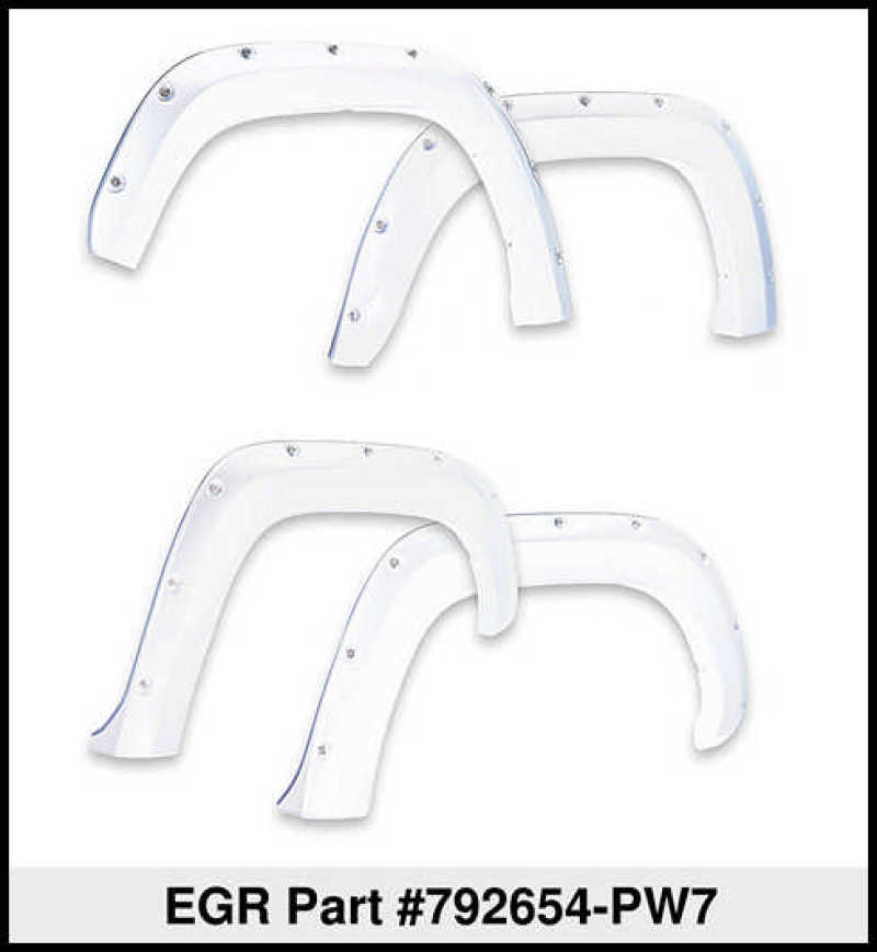 EGR 09+ Dodge Ram LD Bolt-On Look Color Match Fender Flares - Set - Bright White 792654-PW7