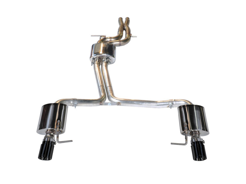 AWE Tuning Audi C7 A7 3.0T Touring Edition Exhaust - Dual Outlet Diamond Black Tips 3015-33064