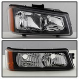 Xtune Chevy Silverado 2500HD 03-06 Crystal Headlights w/ Bumper Lights Black HD-JH-CSIL03-AM-BK-SET 5069801