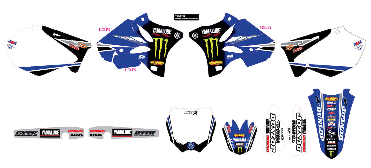 D-COR 2018 Star Racing Yamaha Yz125/ 250 06-14 Complete Graphic Kit 20-50-218