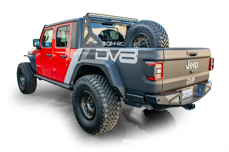 DV8 Offroad 2019+ Jeep Gladiator Universal Stand Up In-Bed Tire Carrier TCGL-02