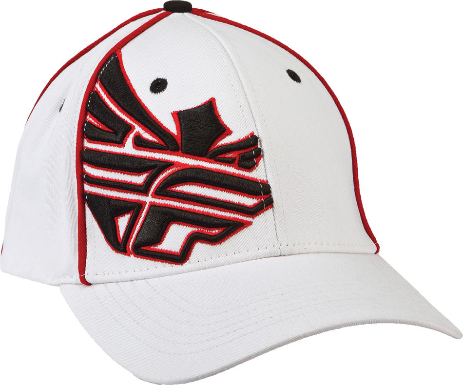FLY RACING Gasket Hat White/Red L 351-0324L