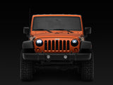 Raxiom 97-18 Jeep Wrangler TJ/JK Axial Series LED Headlights- Black Housing (Clear Lens) J108039