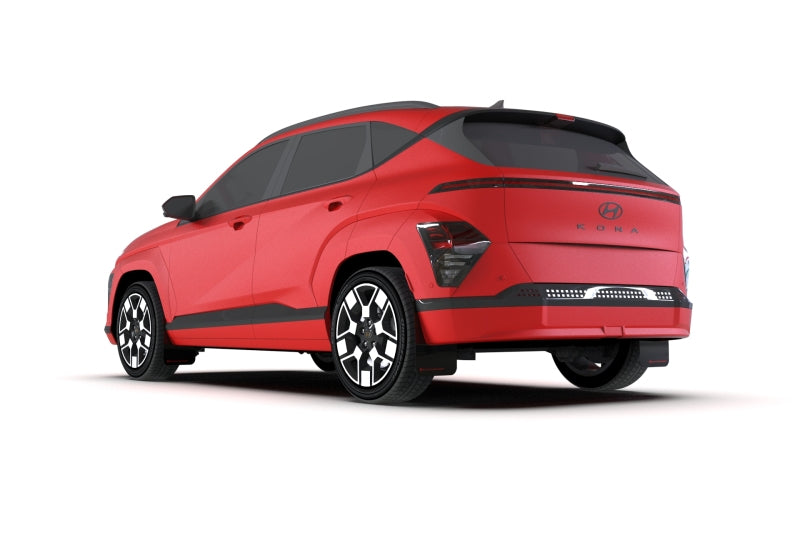 Rally Armor 2024 Hyundai Kona EV Schwarzer UR-Schmutzfänger – Metallic-Schwarzes Logo MF113-UR-BLK-MBK