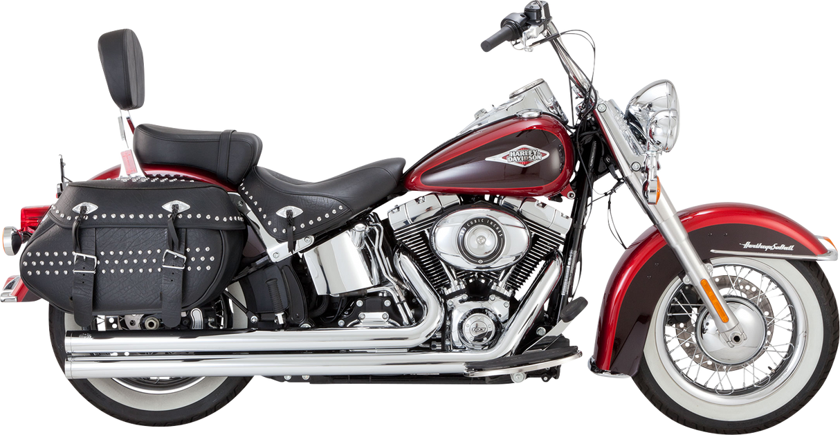 VANCE & HINES Big Shots Long Exhaust System - Chrome Softail / Fat Boy 2012-2017   17323