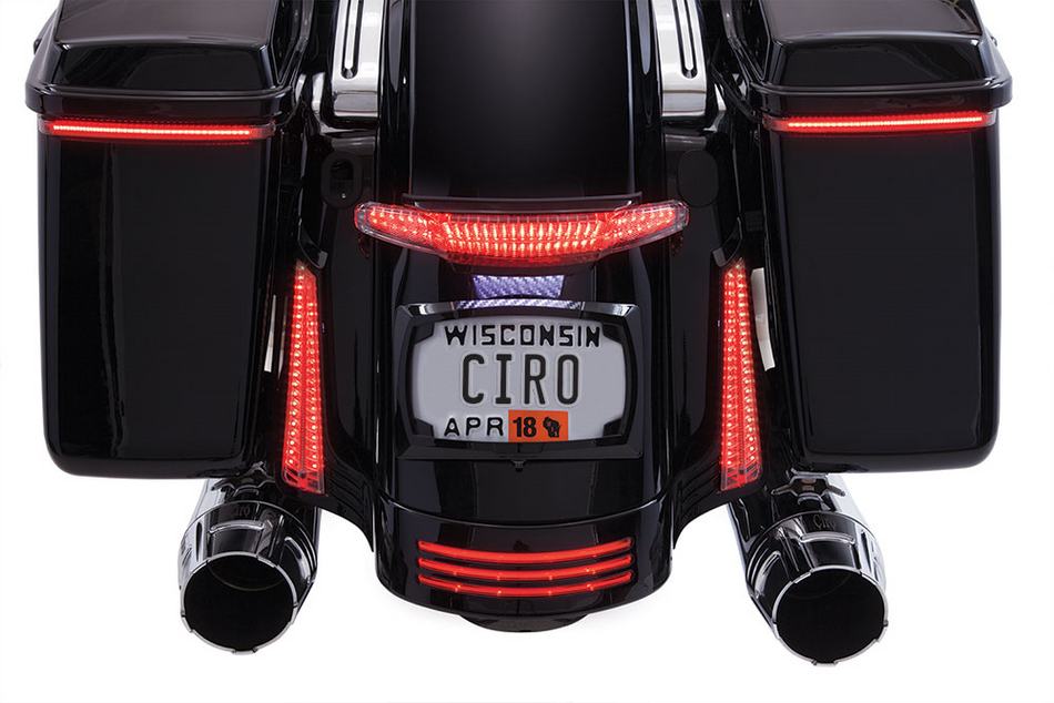 CIRO Taillight/License Plate Holder - Black 40052