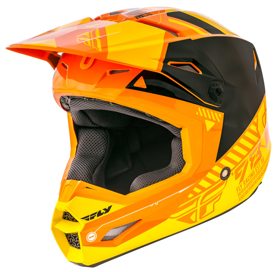 FLY RACING Elite Helmet Orange/Yellow Xs 73-8506XS