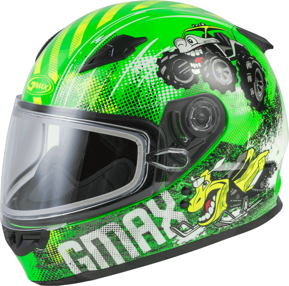 GMAX Youth Gm-49y Beasts Snow Helmet Neon Green/Hi-Vis Yl G24911672